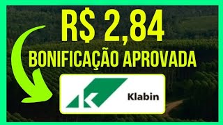 KLBN4  KLABIN APROVADA BONIFICAÇÃO DATACOM e PREÇO MÉDIO dividendos klabin klbn3 klbn11 klbn4 [upl. by Nelyahs]