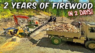 We Rented The BIGGEST Firewood Processor We Could Find Dyna SC15 [upl. by Aztiley]