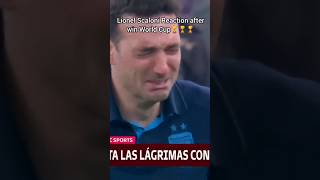 Lionel Scaloni Reaction after win World Cup🏆🏆🏆 [upl. by Acirtap399]