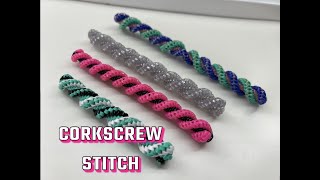 CORKSCREW stitch with Gimp  Boondoggle [upl. by Libb]