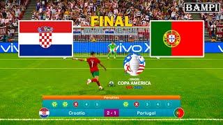 Croatia vs Portugal  Penalty Shootout  UEFA EURO 2024 Final  Modric vs Ronaldo  PES Gameplay PC [upl. by Sturrock]