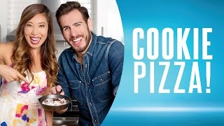 Cookie Pizza Healthy Dessert Recipe ft Kenny Florian amp Blogilates [upl. by Nagol]