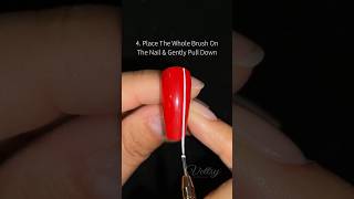 How To Paint Perfect Lines On Nails  Tutorial For Drawing Straight Lines tutorial [upl. by Fletch]