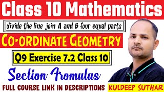 q9 ex 72 class 10 maths divide the line segment joining A and B into four equal parts [upl. by Chaiken]