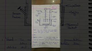 Fermentor parts and diagramfermentationmicroorganismsmicrobiologybioprocessmicrobeytshorts [upl. by Oicnerolf]