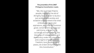 The Preamble of the 1987 Philippine Constitution [upl. by Best839]