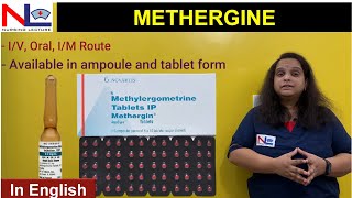 Methergine in English  Ergot Alkaloids Obstetrical Uterotonic  Ecbolic Drug  Nursing Lecture [upl. by Isteb]