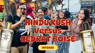 Public Reaction Parfum Mancera Cedrat Boise Intense VS Hindu Kush  Cewek Bandung suka yang mana [upl. by Clothilde]