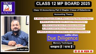 MOST IMPORTANT THEORY QUESTIONS  ANSWERS  ISSUE OF DEBENTURES  V  CLASS 12th MP BOARD 202425 [upl. by Arri73]