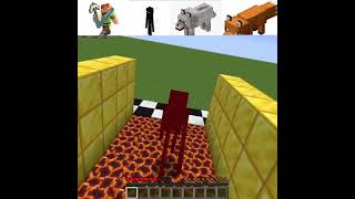 Minecraft mob damage test vs magma minecraft shorts [upl. by Atwood]