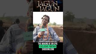 Bukunmi Oluwashina Jagun Jagun Movie  Behind The Scene [upl. by Guod]