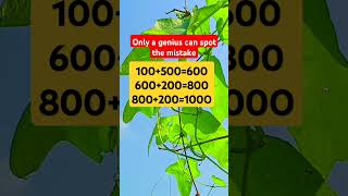 Only A Genius Can Spot The MistakeEpisode595Try Your Skillsshorts maths puzzlegame [upl. by Malilliw]