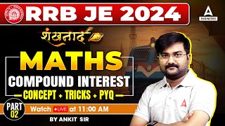 RRB JE 2024  Compound Interest PYQ 2  RRB JE Maths Classes  By Ankit Solanki Sir [upl. by Trueman]