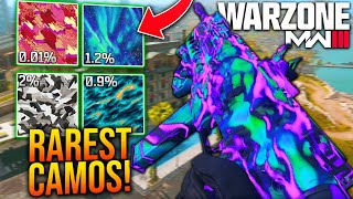 WARZONE The 10 RAREST CAMOS You Can Own [upl. by Michi39]