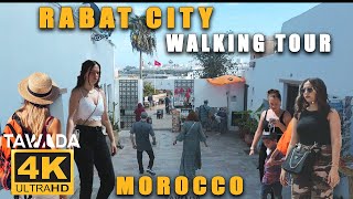 RABAT city 2023 Walking tour  Morocco 🇲🇦 4K UHD [upl. by Layap]