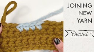 Adding or Joining New Yarn Single Crochet  Easy Tutorial for Beginners [upl. by Nevlin99]