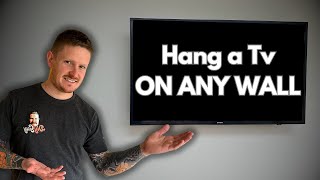 How to Wall Mount a Tv on ANY TYPE OF WALL  Complete DIY Guide [upl. by Gahl587]