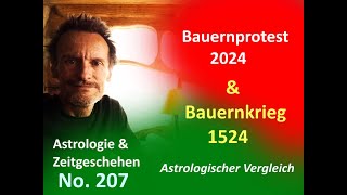 Astrologie amp Zeitgeschehen  No207  Bauernproteste 2024 und Bauernkriege 1524  astrologisch [upl. by Noyerb350]