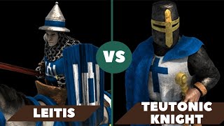 AOE2 120 ELITE LITHUANIAN LEITIS VS 120 ELITE TEUTONIC KNIGHTS [upl. by Ohnuj167]