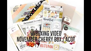 Unboxing Scrapbook Supplies  November 2023 Cherry Box  A Cherry On Top [upl. by Adnahcir]