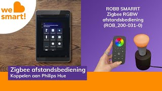 Draadloze Zigbee RGBW afstandsbediening koppelen aan Philips Hue lamp [upl. by Nesilla]