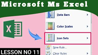 Conditional formatting icon sets  conditional formatting google sheets  Ms Excel Part No 11 [upl. by Airetak]