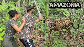 ACAMPAMENTO SELVAGEM o PIOR ACONTECEU de cara com a ONÇA PINTADA Acampando e Pescando na Amazônia [upl. by Jillane464]