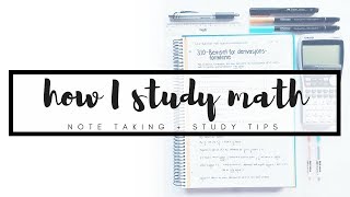 How I take notes and study for math  studytee [upl. by Kingsley]