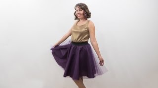 How to Sew a Tulle Skirt  Pattern and Assembly [upl. by Lodovico]