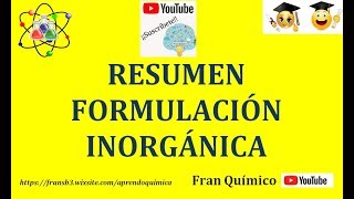 Resumen FORMULACIÓN INORGÁNICA [upl. by Sontich]