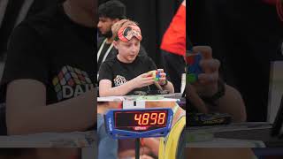 Rubiks Cube Blindfolded World Record 😱 Charlie Eggins [upl. by Sundin]