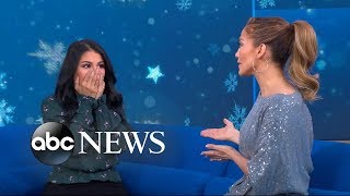 Jennifer Lopez surprises a super fan live on GMA [upl. by Hsina]