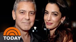 George Clooney And Amal Clooney Receive WellWishes After Birth Of Twins  TODAY [upl. by Slein]