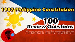 Part 1  1987 Philippine Constitution Reviewer  100 Review Questions [upl. by Reagan]