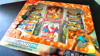 The Pokémon Charizard ex premium collection box opening [upl. by Mont115]