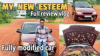 My new car Maruthi esteem 13 engine  fully modified esteem  full body review vlog  AZ Vlog [upl. by Alessig]