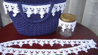 Encaje tejido a crochet paso a paso DIY [upl. by Namso]