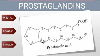 Prostaglandins Biochemistry  Synthesis and Functions of Prostaglandins  PG analogues amp inhibitors [upl. by Renado]