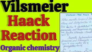 Vilsmeier haack reaction in hindi  Organic chemistry MSc chemistry hindi notesEasy language [upl. by Gilman995]