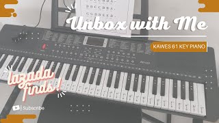 UNBOXING VLOG KAWES 61 KEY ELECTRONIC PIANO  EASY PIANO CHORDS [upl. by Steffin]