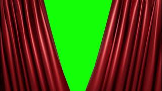 Red Curtain Opening amp Closing  Green Screen  Stock Footage [upl. by Eloken]