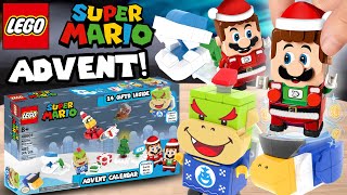 NEW LEGO Super Mario ADVENT CALENDAR 2021  SANTA MARIO and LUIGI  Custom Mario Set [upl. by Nilrak]