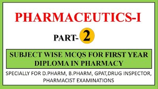 PHARMACEUTICSI MULTIPLE CHOICE QUESTIONS AND EXPLANATIONS PART2 [upl. by Lomasi]