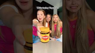 Trying VEGEMITE for the FIRST time 👀😱😆  Triple Charm shorts [upl. by Llenrag]