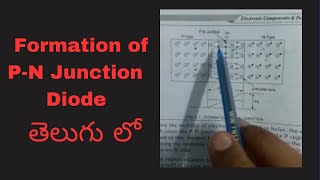 Formation of pn junction diode explained in telugu [upl. by Thibaut]