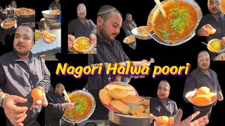 🤯इतना बड़ा गोलगप्पे खाए हैं  Nagori halwa  Delhi ka break fast streetfood [upl. by Arvie905]