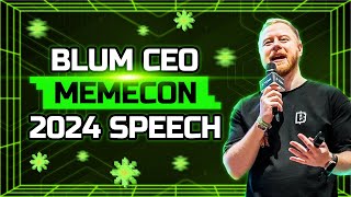 BLUM CEO GLEB MEMECON SINGAPORE 2024 SPEECH [upl. by Cathyleen]