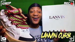 LANVIN CURB SNEAKER UNBOXING  ON FEET [upl. by Arimaj31]