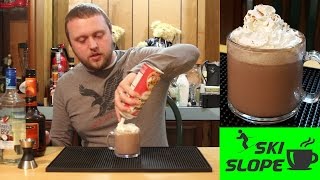 Ski Slope Hot Chocolate Cocktail  Peach Schnapps and Coconut Rum Drink Recipe [upl. by Joselyn511]