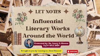 Influential Literary Works Around the World LECTURE  QUIZ  NEW CURRICULUM LET REVIEWER [upl. by Pampuch25]